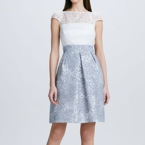 💜Kay Unger 💜 Lace Jacquard-Skirt Cocktail Dress